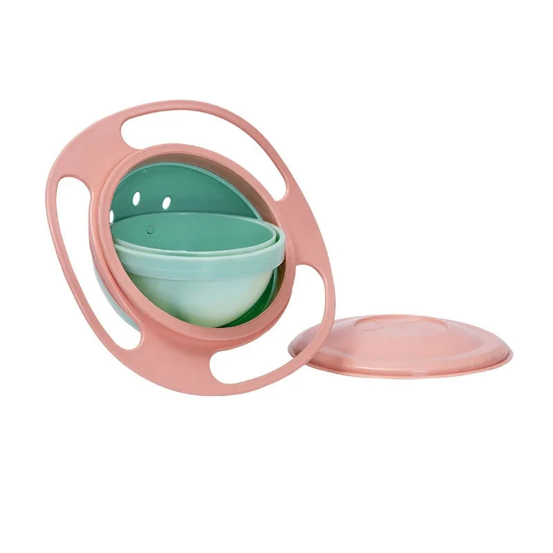 Baby Feeding Bowl Gyro Bowl 360 Degree Rotation Spill Resistant Feeding Dishes for Baby Training Children Spill-Proof