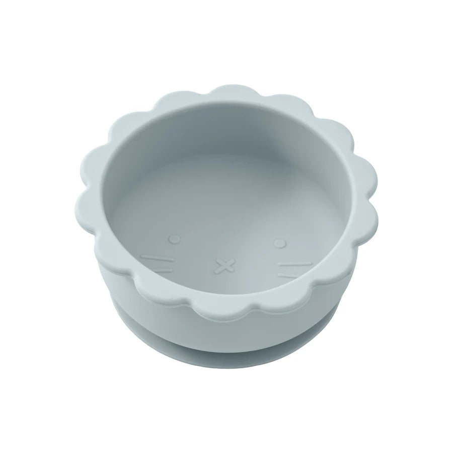 1PC Baby Silicone Bowl Cute Cartoon Lion Shape Baby Tableware Solid Color Baby Food Storage