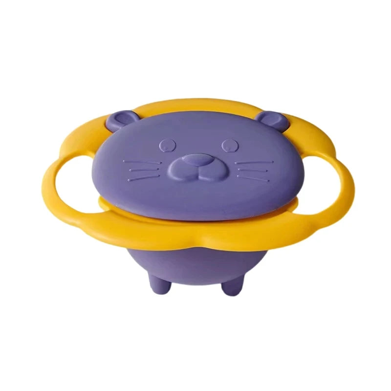 Baby Feeding Bowl Gyro Bowl 360 Degree Rotation Spill Resistant Feeding Dishes for Baby Training Children Spill-Proof