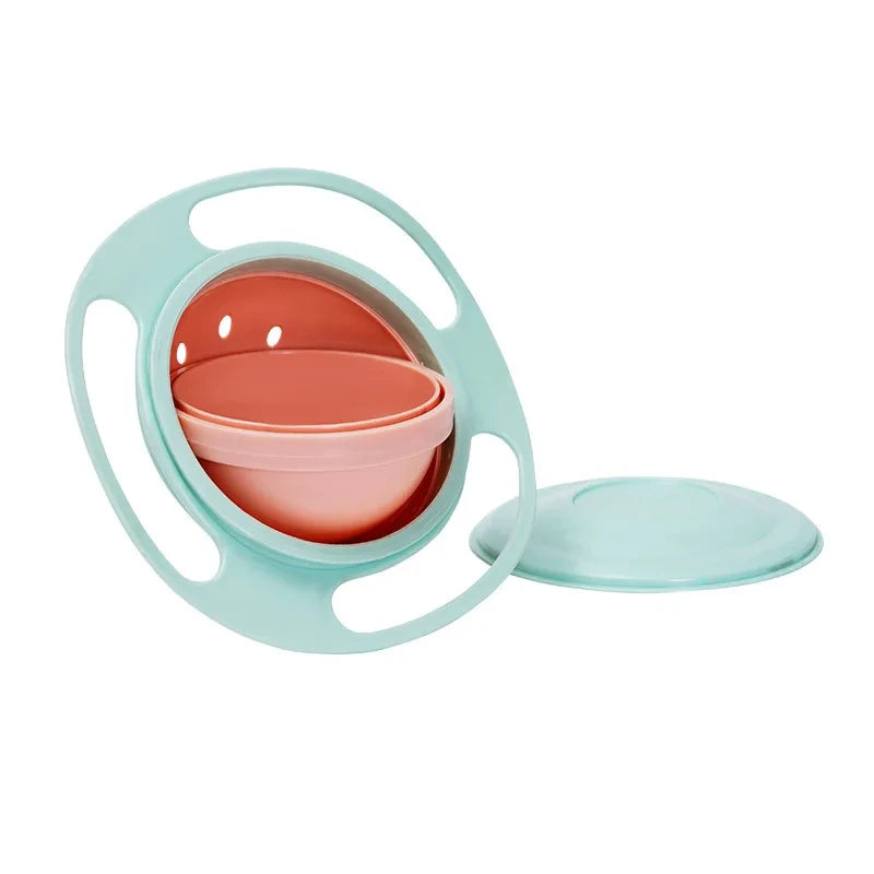Baby Feeding Bowl Gyro Bowl 360 Degree Rotation Spill Resistant Feeding Dishes for Baby Training Children Spill-Proof